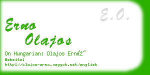 erno olajos business card